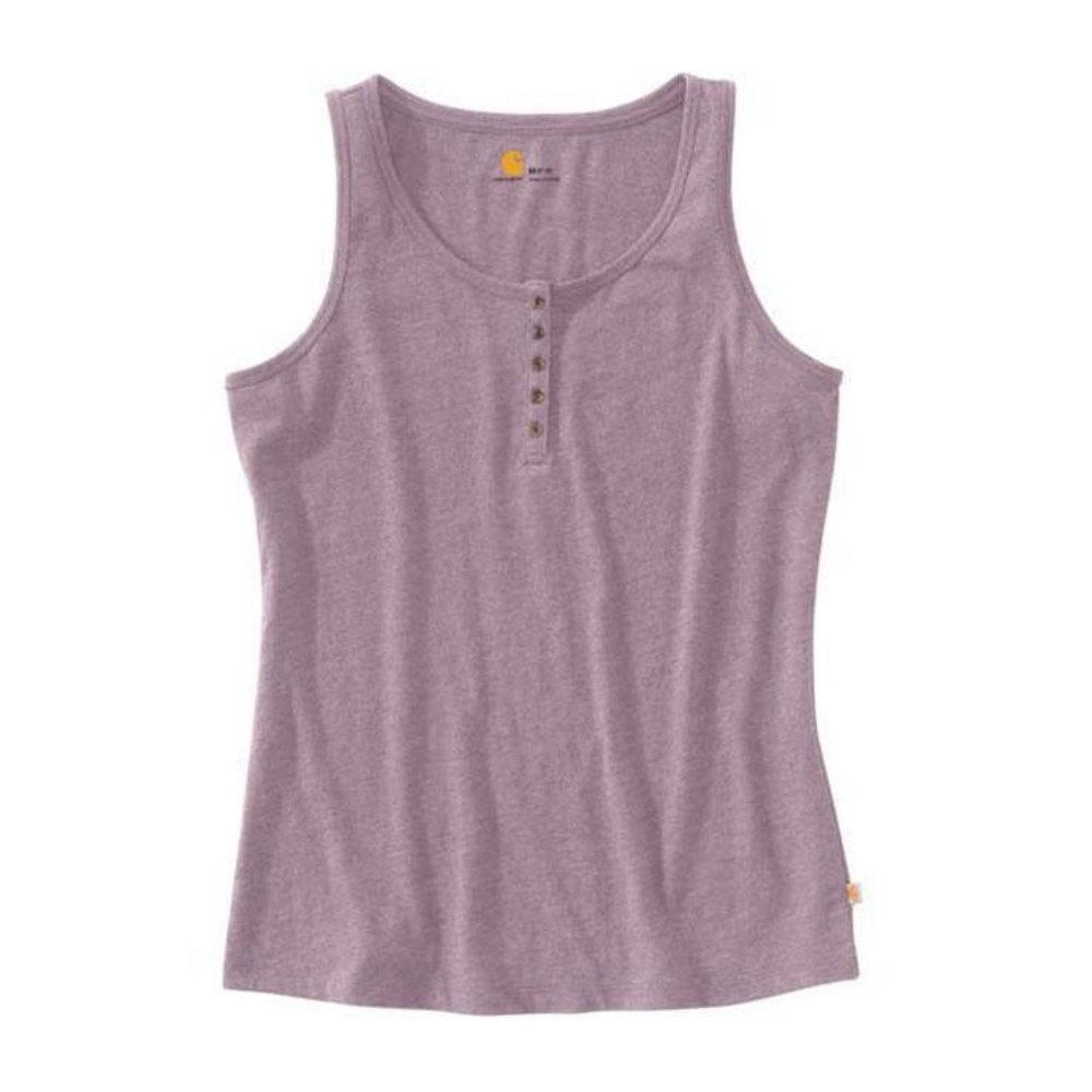 CARHARTT Henley Amethyst Purple Tank Top - Large